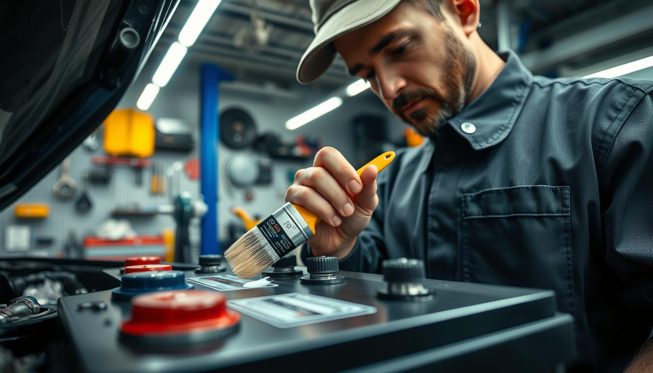 Anwendung von Polfett im Kfz-Bereich