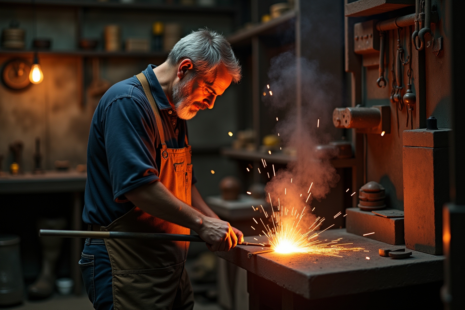 Handwerkskunst in der Werkstatt: Metalle bearbeiten